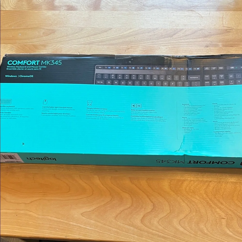 Logitech MK345 Wireless Keyboard and Mouse Set - Black and Teal - Picture 4 of 4